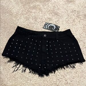 Killstar Black Studded Women's Shorts NWT